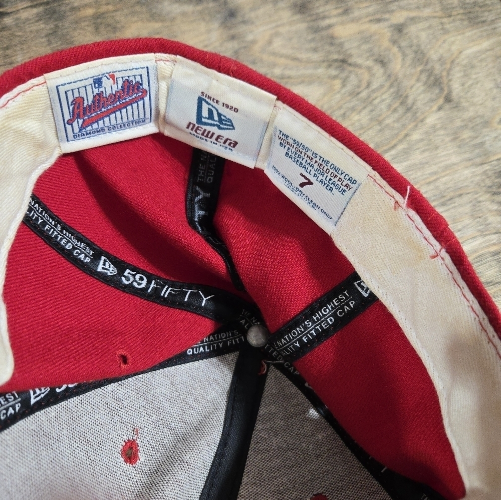 Vintage 100% Wool Boston Red Sox Ball Cap Hat Made In USA - Picture 2 of 4
